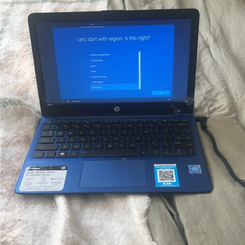 HP Vibrant Blue Laptop